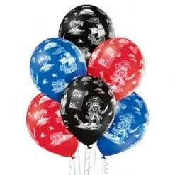 6 Ballons Pirate Assortis
