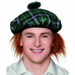 Boland Béret écossais Vert Avec Cheveux