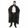 Cape Avec Col Vampire Velours Noir 140cm -FETE EN FOLIE Soldes cape avec col vampire velours noir 140cm