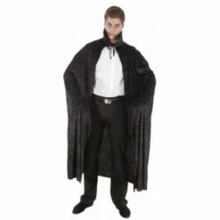 Cape Avec Col Vampire Velours Noir 140cm
