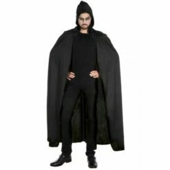 Cape Capuche Tissu Noire 190cm