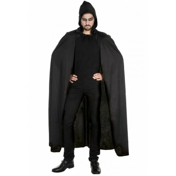 Cape Capuche Tissu Noire 190cm 3 Cape Capuche Tissu Noire 190cm