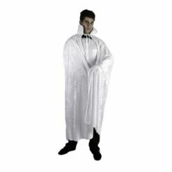 Cape Velours Blanche Avec Col