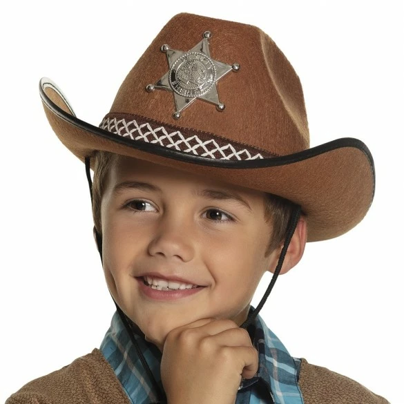 Boland Chapeau Cowboy Sheriff Junior Marron 3 Boland Chapeau Cowboy Sheriff Junior Marron