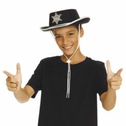 Chapeau Cowboy Enfant Noir -FETE EN FOLIE Soldes chapeau cowboy enfant noir 1
