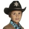 Boland Chapeau Cowboy Sheriff Junior Noir -FETE EN FOLIE Soldes chapeau sheriff junior noir