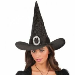 Chapeau Sorcière Velours Noir