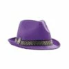 Chapeau Tony Polyester Violet 1 Chapeau Tony Polyester Violet -FETE EN FOLIE Soldes chapeau tony polyester violet