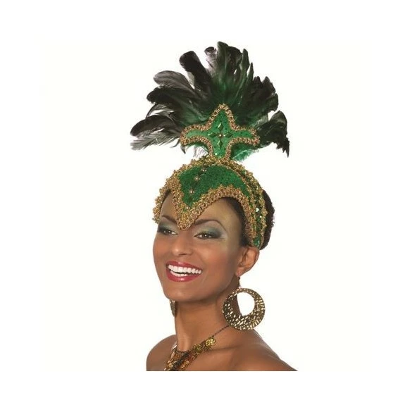 Coiffe Brésilienne Deluxe Verte 3 Coiffe Brésilienne Deluxe Verte