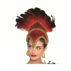 Coiffe Danseuse Brésilienne Luxe Rouge