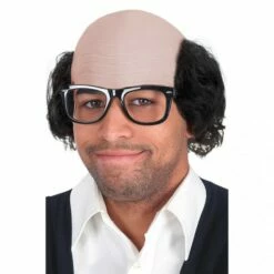 Crane Chauve Avec Cheveux Noir -FETE EN FOLIE Soldes crane chauve avec cheveux noir 1