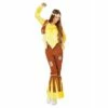 Déguisement Hippie Pour Femme Jaune -FETE EN FOLIE Soldes deguisement hippie pour femme jaune