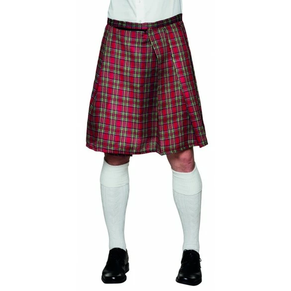 Boland Déguisement Kilt écossais Tartan Rouge 3 Boland Déguisement Kilt écossais Tartan Rouge