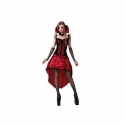 Déguisement Robe Cabaret Gothique Rouge 5 Déguisement Robe Cabaret Gothique Rouge -FETE EN FOLIE Soldes deguisement robe cabaret gothique rouge 1