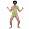 Déguisement Slip Mankini Vert Fluo 1 Déguisement Slip Mankini Vert Fluo -FETE EN FOLIE Soldes deguisement slip mankini vert fluo