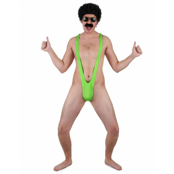 Déguisement Slip Mankini Vert Fluo 3 Déguisement Slip Mankini Vert Fluo