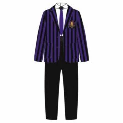 Déguisement Uniforme Mercredi Adams Noir Et Violet