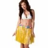 Boland Jupe Hawai Jaune 45 Cm -FETE EN FOLIE Soldes jupe hawai jaune fleurs 45cm
