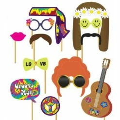 Kit Photobooth 12 Accessoires Hippie