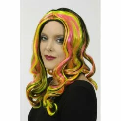 Perruque Manga Mèches Fuchsia Et Jaune
