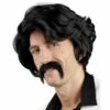 Boland Perruque Chuck Noire Avec Moustache -FETE EN FOLIE Soldes perruque chuck noire avec moustache
