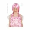 Perruque Tresses Rose 1 Perruque Tresses Rose -FETE EN FOLIE Soldes perruque tresses rose